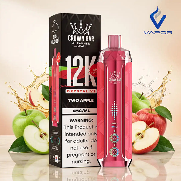 12K Puffs Al-Fakher Crown Bar Crystal V2 Disposable Vape