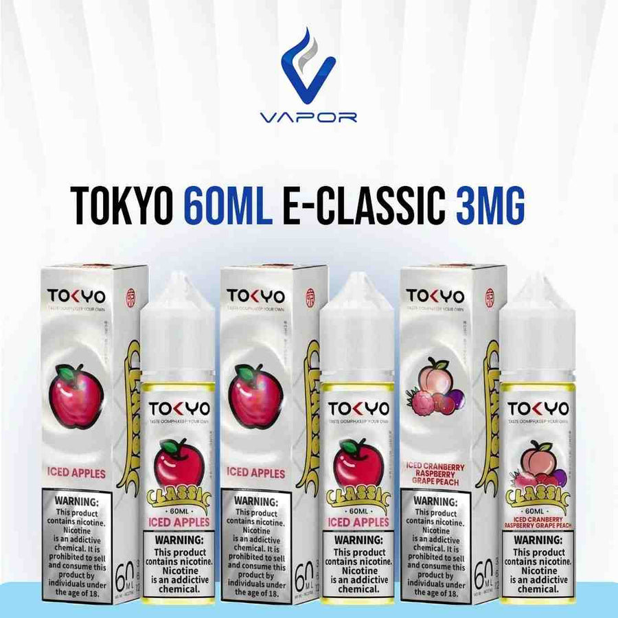 60ml Tokyo E-Liquid 3mg Classic Series