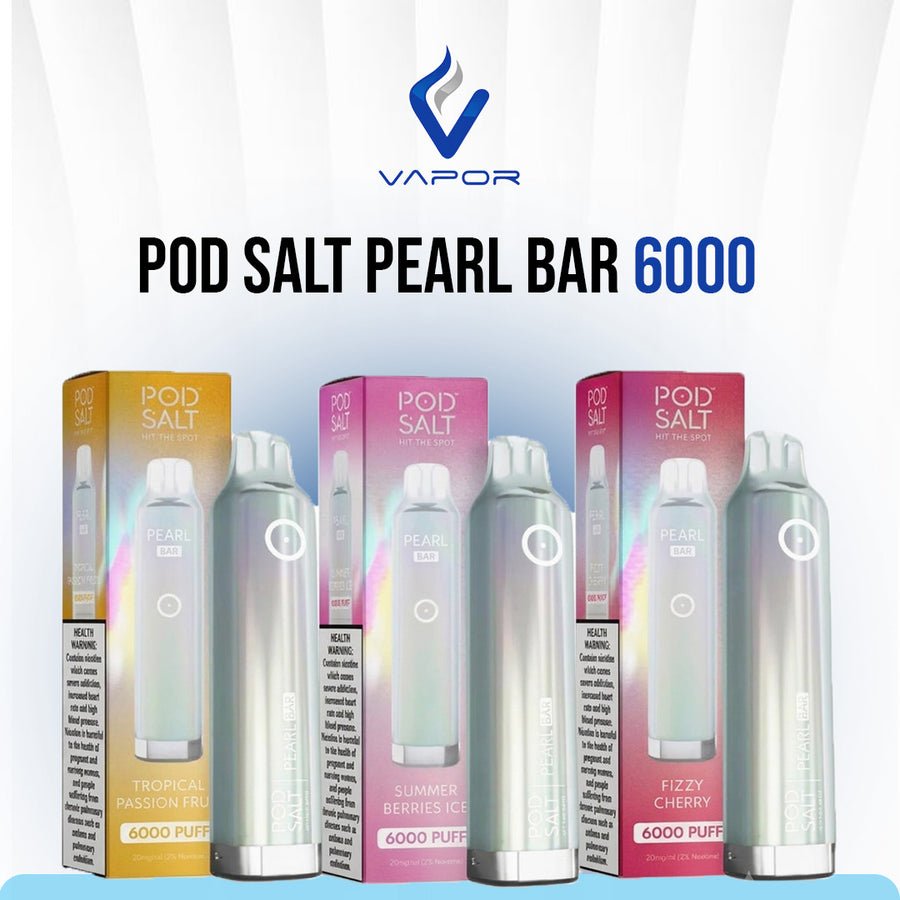 20mg Pod Salt Pearl Bar 6000 Puffs Disposable Vape, Dubai