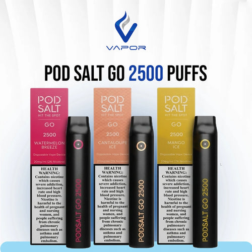 2500 Puffs Pod Salt Go 20mg Disposable Vape, Dubai