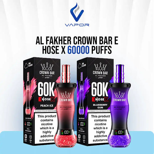 Al Fakher Crown Bar E Hose X 60000 Puffs Disposable in Dubai