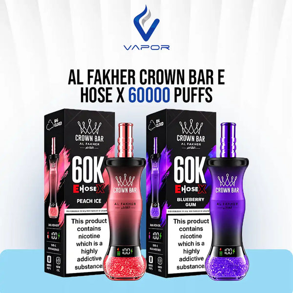 Al Fakher Crown Bar E Hose X 60000 Puffs Disposable in Dubai
