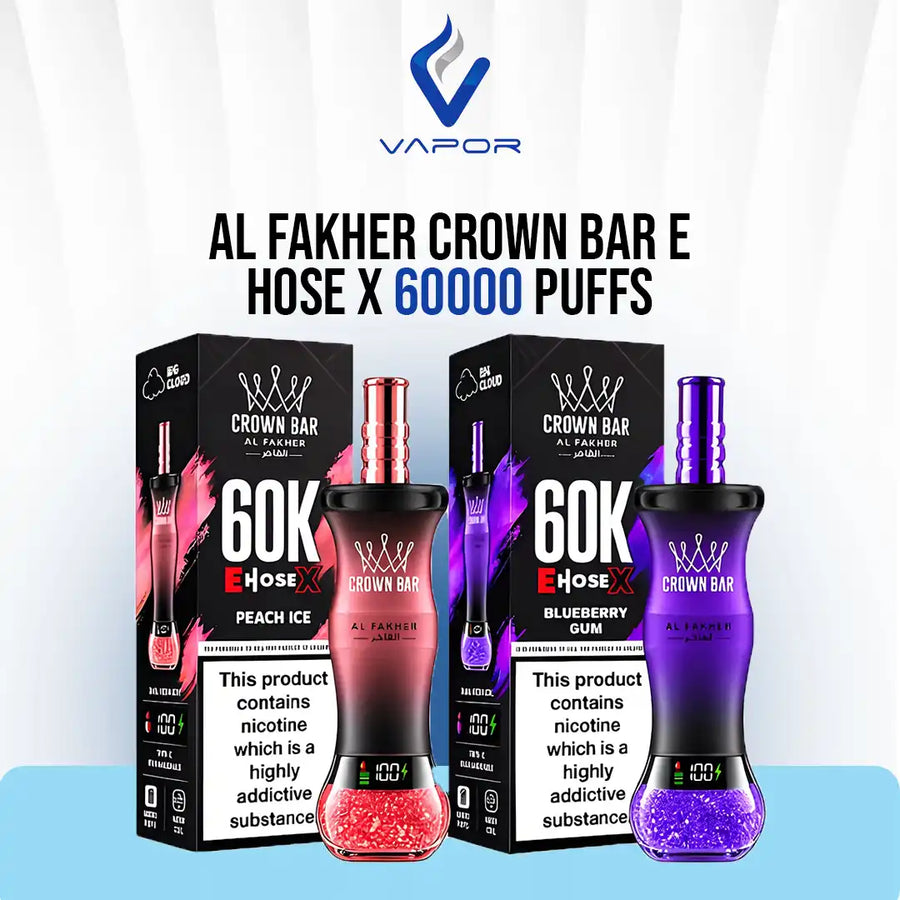 Al Fakher Crown Bar E Hose X 60000 Puffs Disposable in Dubai