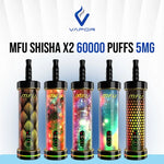 MFU 5mg Shisha X2 60000 Puffs Hookah Disposable Vape
