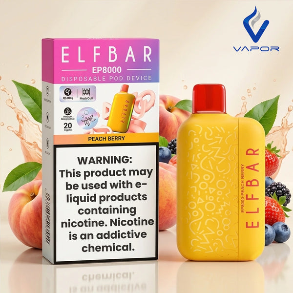 20mg ELF Bar EP8000 Puffs Disposable Vape, UAE