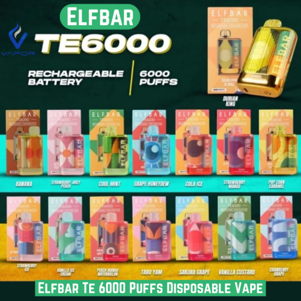 Elfbar Te 6000 Puffs Disposable Vape