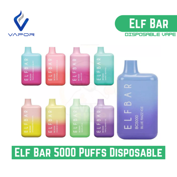 Elf Bar 5000 Puffs Disposable Vape In Dubai