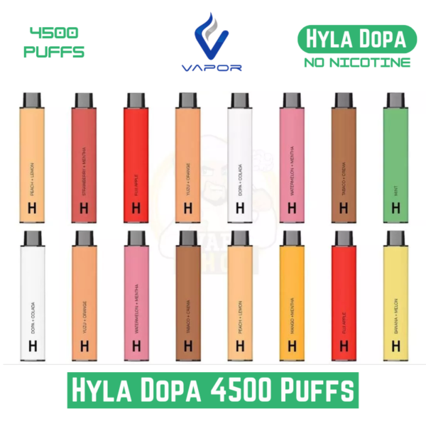 Hyla Dopa 4500 Puffs No Nicotine Disposable