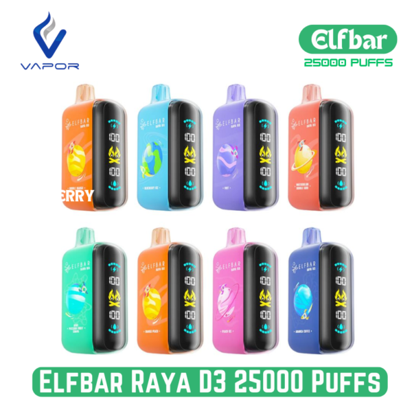 Buy Elfbar Raya D3 25000 Puffs Disposable Vape in Dubai